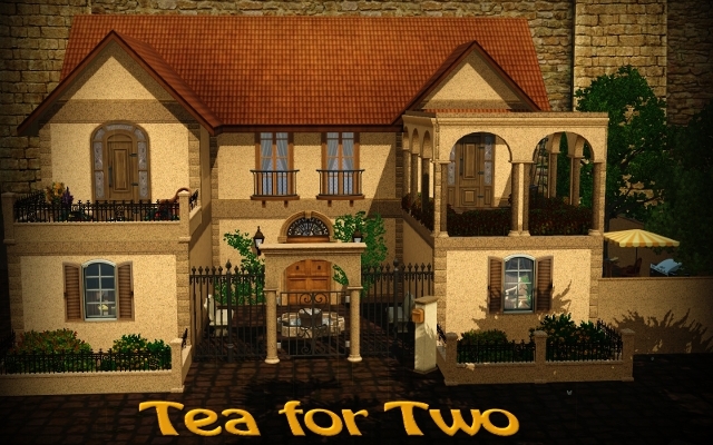 Sims 3 Residential lot Tea for Two by ihelen at ihelensims.org.ru