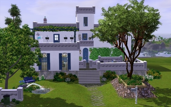 Sims 3 Residential lot Афинский полдень by ihelen at ihelensims.org.ru