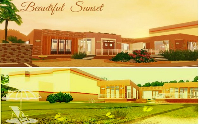 Sims 3 Residential lot Beautiful Sunset by Alalilla at ihelensims.org.ru