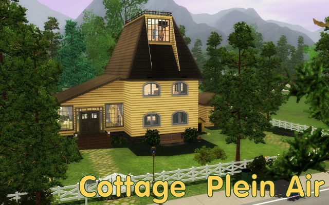 Sims 3 Residential lot Cottage Plein Air by ihelen at ihelensims.org.ru