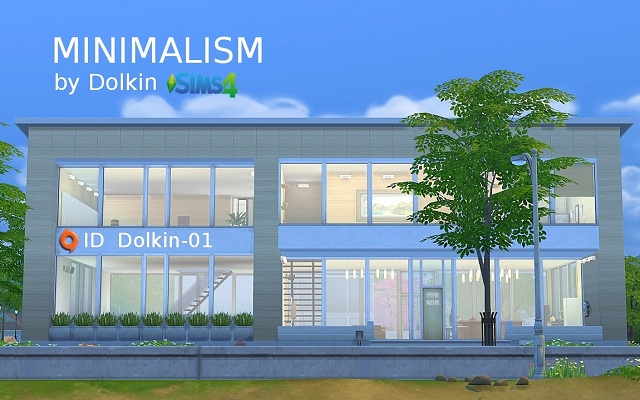 Sims 4 Residential lot Minimalism by Dolkin at ihelensims.org.ru