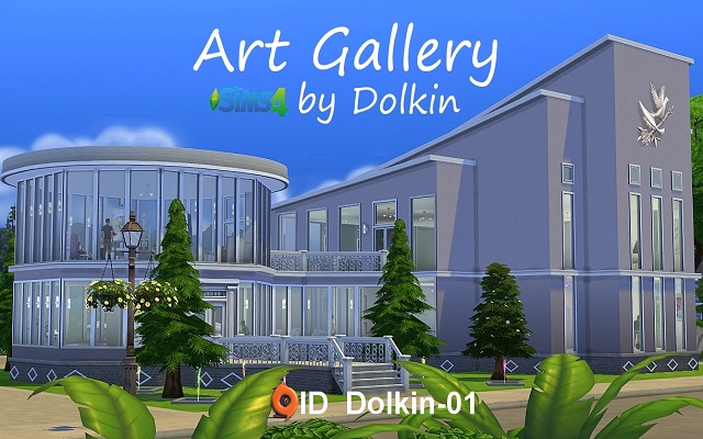 Sims 4 Community lot Art Gallery by Dolkin at ihelensims.org.ru