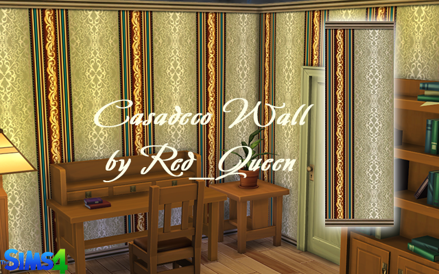 Sims 4 Build/Walls/Floors Casadeco Wall by Red_Queen at ihelensims.org.ru