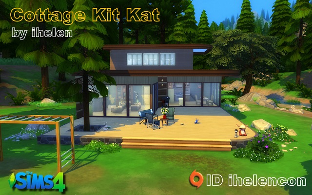 Sims 4 Residential lot Cottage Kit Kat by ihelen at ihelensims.org.ru