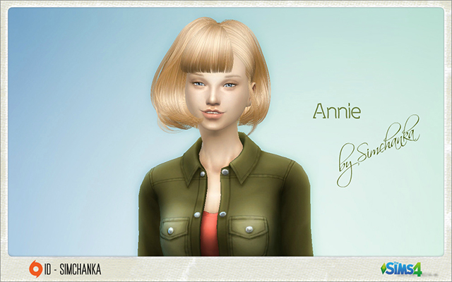 Sims 4 Sims model Annie by Simchanka at ihelensims.org.ru