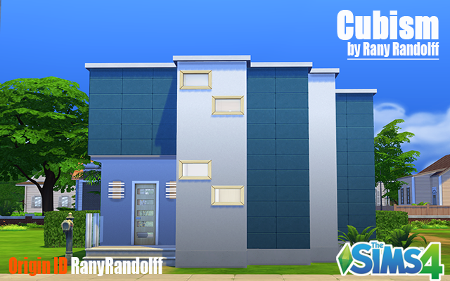 Sims 4 Residential lot Cubism by Rany Randolff at ihelensims.org.ru