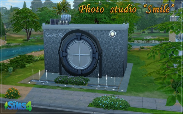 Sims 4 Community lot Photo studio "Smile" by fatalist at ihelensims.org.ru
