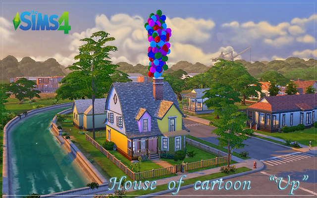 Sims 4 Residential lot House of cartoon «Up»  by fatalist at ihelensims.org.ru