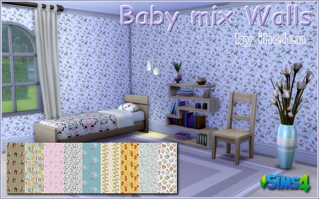 Sims 4 Build/Walls/Floors Baby mix Walls by ihelen at ihelensims.org.ru