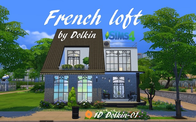 Sims 4 Community lot French loft by Dolkin at ihelensims.org.ru