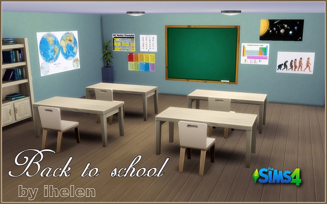 Sims 4 Decor Back to school Stickers by ihelen at ihelensims.org.ru