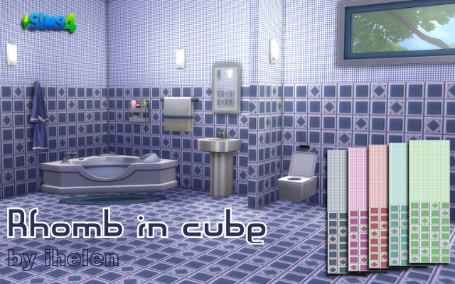 Sims 4 Build/Walls/Floors Wall Rhomb in cube at ihelensims.org.ru