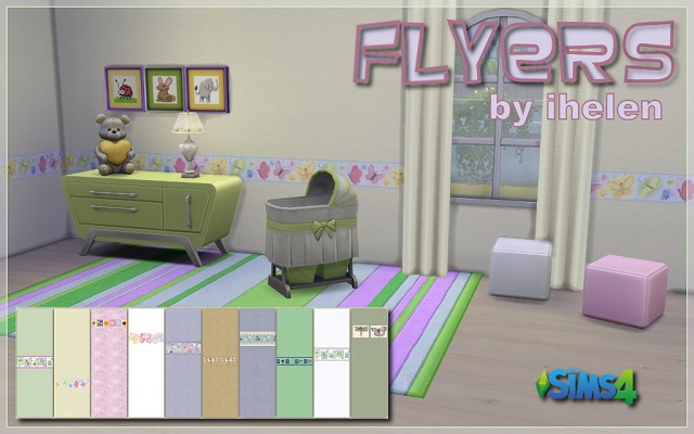 Sims 4 Build/Walls/Floors Flyers Walls by ihelen at ihelensims.org.ru