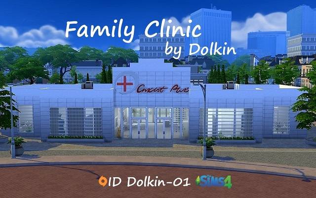 Sims 4 Community lot Family clinic by Dolkin at ihelensims.org.ru