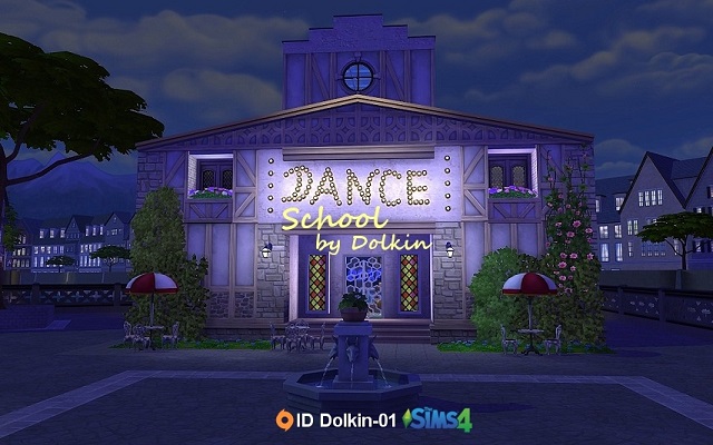 Sims 4 Community lot Dance school by Dolkin at ihelensims.org.ru
