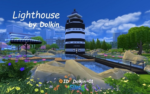 Sims 4 Community lot Lighthouse by Dolkin at ihelensims.org.ru