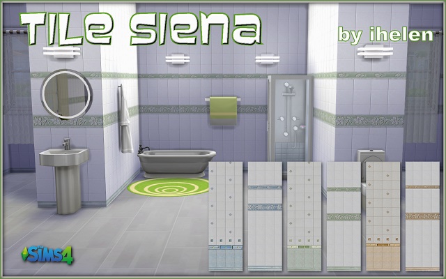 Sims 4 Build/Walls/Floors Siena Tile by ihelen at ihelensims.org.ru