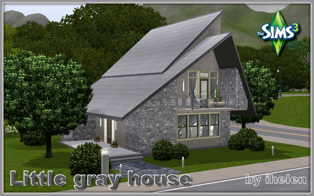 Sims 3 Residential lot Little gray house by ihelen at ihelensims.org.ru