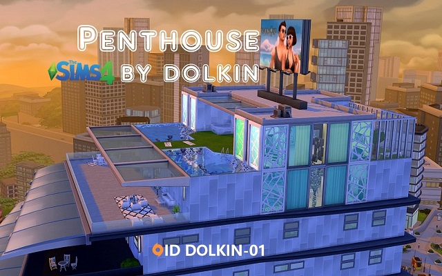 Sims 4 Residential lot Penthouse by Dolkin at ihelensims.org.ru