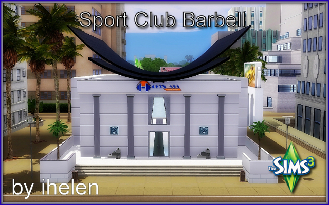 Sims 3 Community lot Sport Club Barbell by ihelen at ihelensims.org.ru