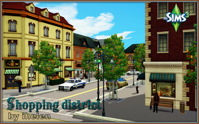 Sims 3 Community lot Shopping district by ihelen at ihelensims.org.ru