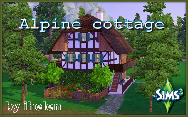 Sims 3 Residential lot Alpine cottage by ihelen at ihelensims.org.ru
