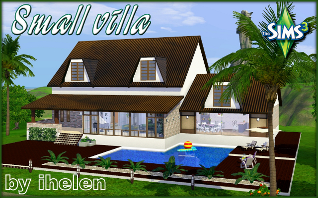 Sims 3 Residential lot Small villa by ihelen at ihelensims.org.ru
